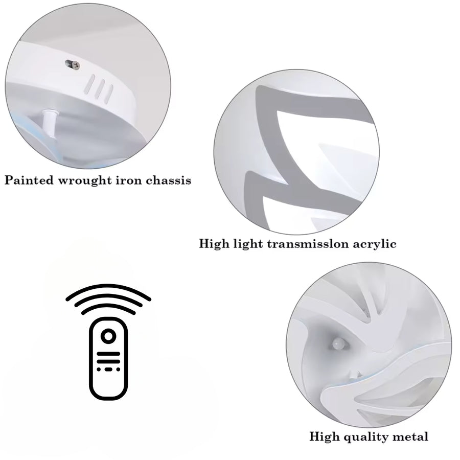 Żyrandol LED LILY 44W z pilotem, 3 elementy, światło zimne/ciepłe/neutralne, ściemnialny, biały