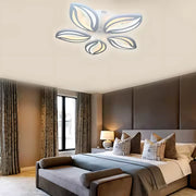 Żyrandol LED ORCHID z pilotem 65W, 5 płatków, światło zimne/ciepłe/neutralne, ściemnialny, biały