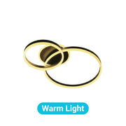 Żyrandol LED z pilotem ELISABETH 71W, 2 okręgi, światło zimne/ciepłe/neutralne, ściemnialny, czarny