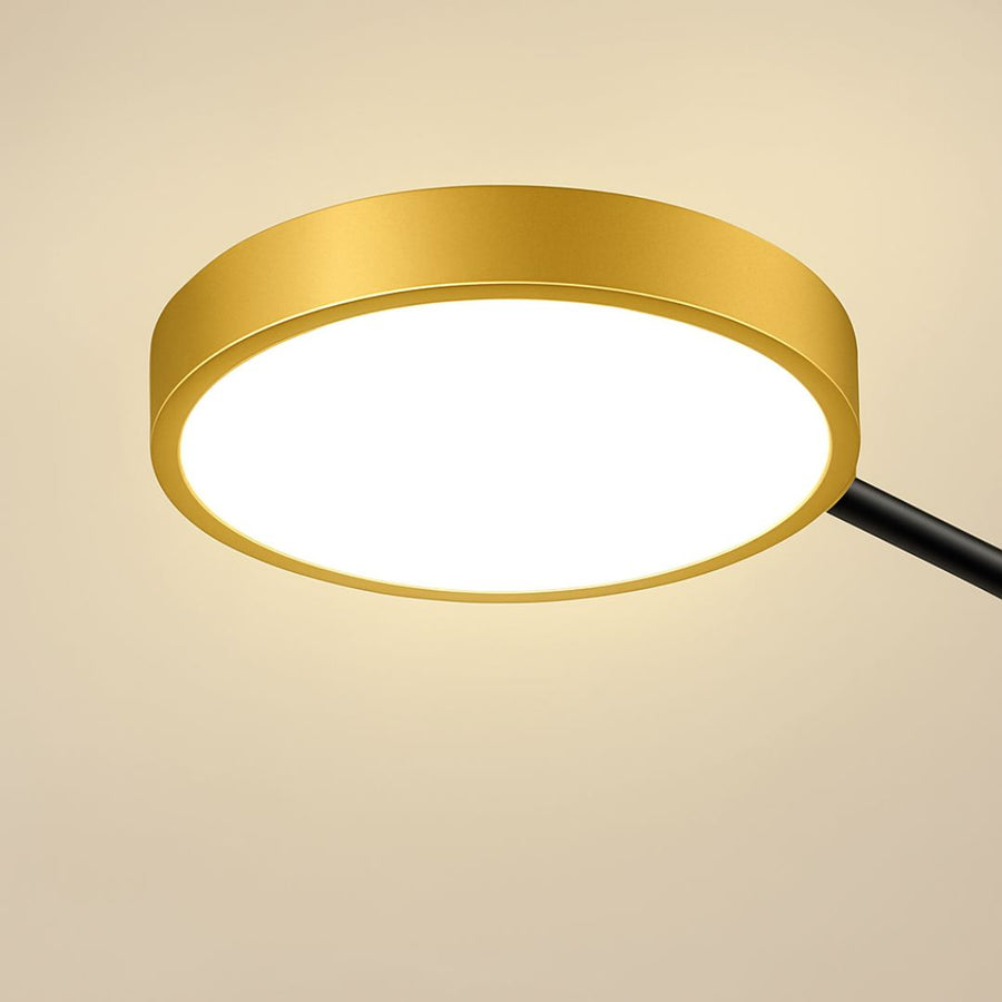 Żyrandol LED MARIA z pilotem, 8 elementów, 63 W, światło ciepłe/zimne/neutralne, ściemnialny, złoty