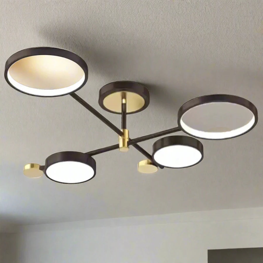 Żyrandol LED MARIA z pilotem, 45 W, 4 elementy, światło ciepłe/zimne/neutralne, ściemnialny, czarny