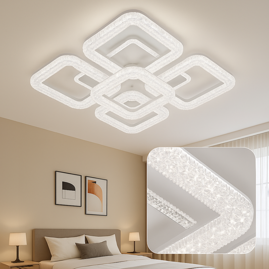 Żyrandol LED Astrid z pilotem, 114 W, ściemnialny, biały