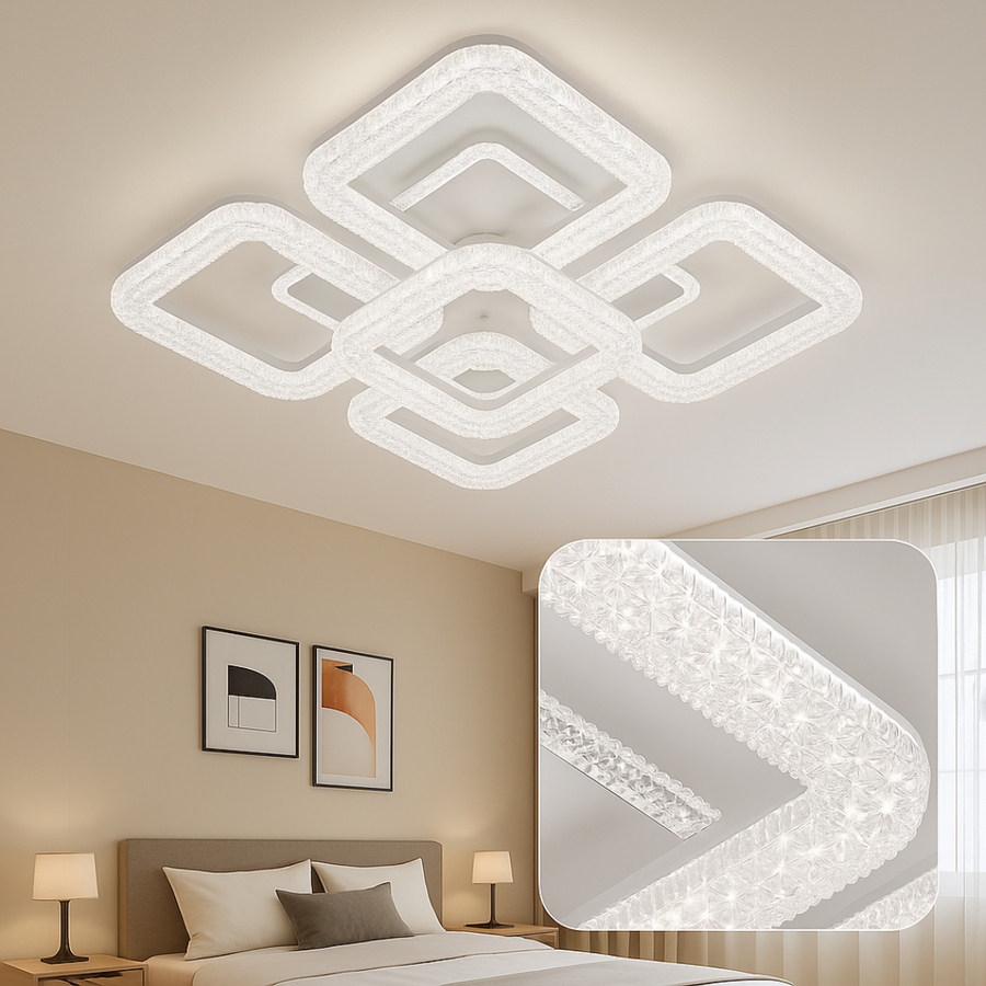 Żyrandol LED Astrid z pilotem, 114 W, ściemnialny, biały