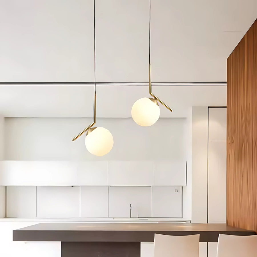 Żyrandol LOFT Haven, 1x E27, złoty biały, metal, regulowana wysokość, nowoczesny