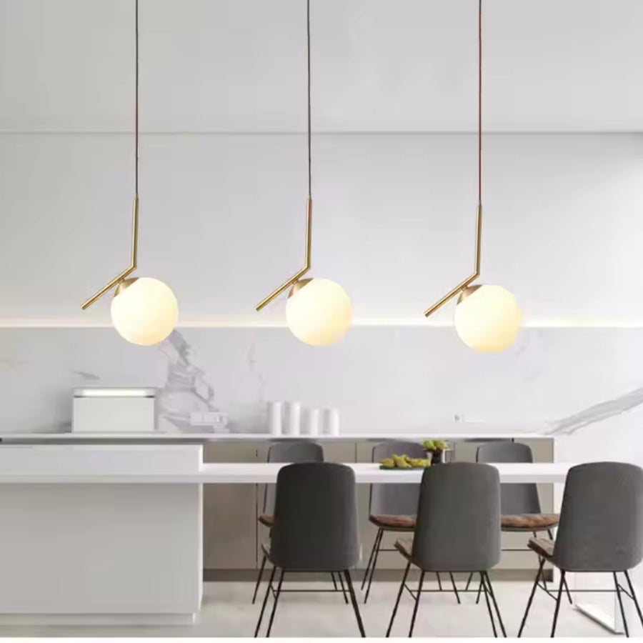Żyrandol LOFT Haven, 1x E27, złoty biały, metal, regulowana wysokość, nowoczesny