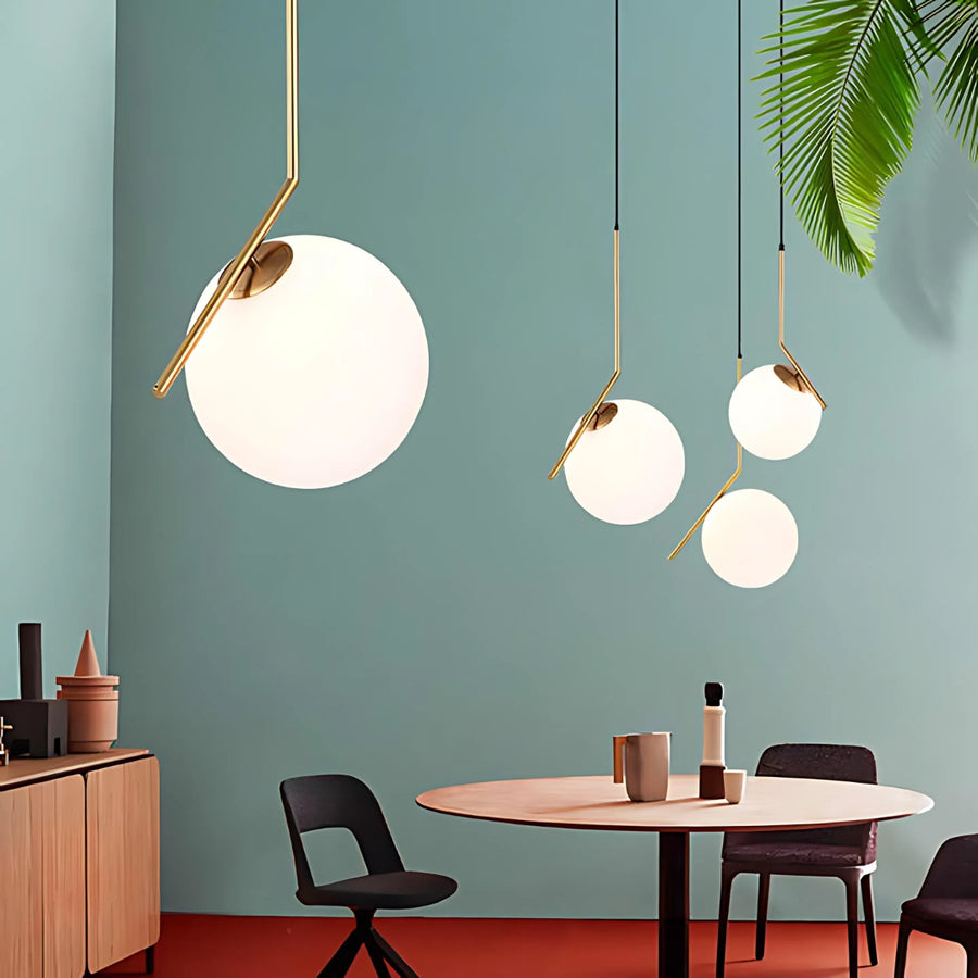 Żyrandol LOFT Haven, 1x E27, złoty biały, metal, regulowana wysokość, nowoczesny