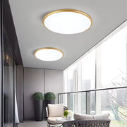 Lampa sufitowa LED SOLIS 37cm 32W Zimne Światło Złota