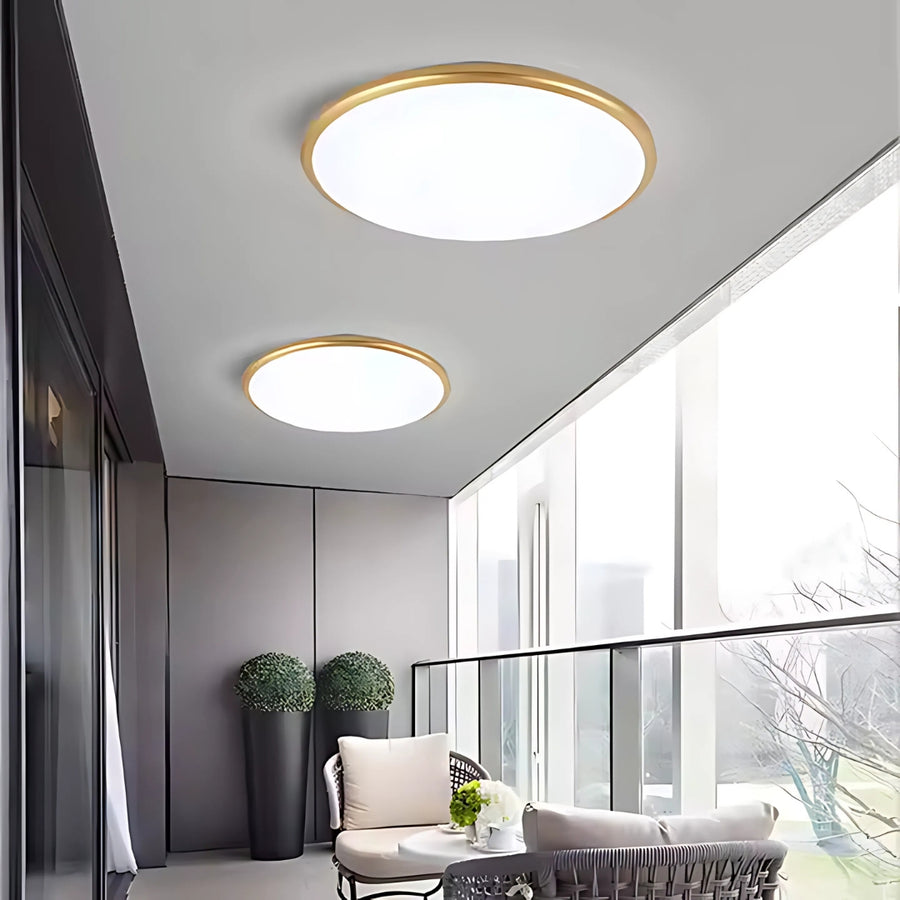 Lampa sufitowa LED SOLIS 37cm 32W Zimne Światło Złota