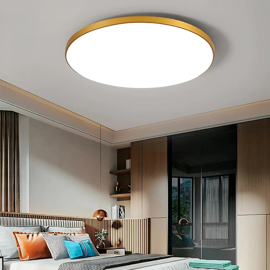 Lampa sufitowa LED SOLIS 37cm 32W Zimne Światło Złota