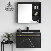 Zestaw mebli łazienkowych 60x50cm 2 sztuki czarny