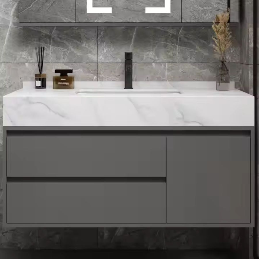 Zestaw mebli łazienkowych SANTORINI, 80x50 cm, 2 sztuki, kolor szary i biały