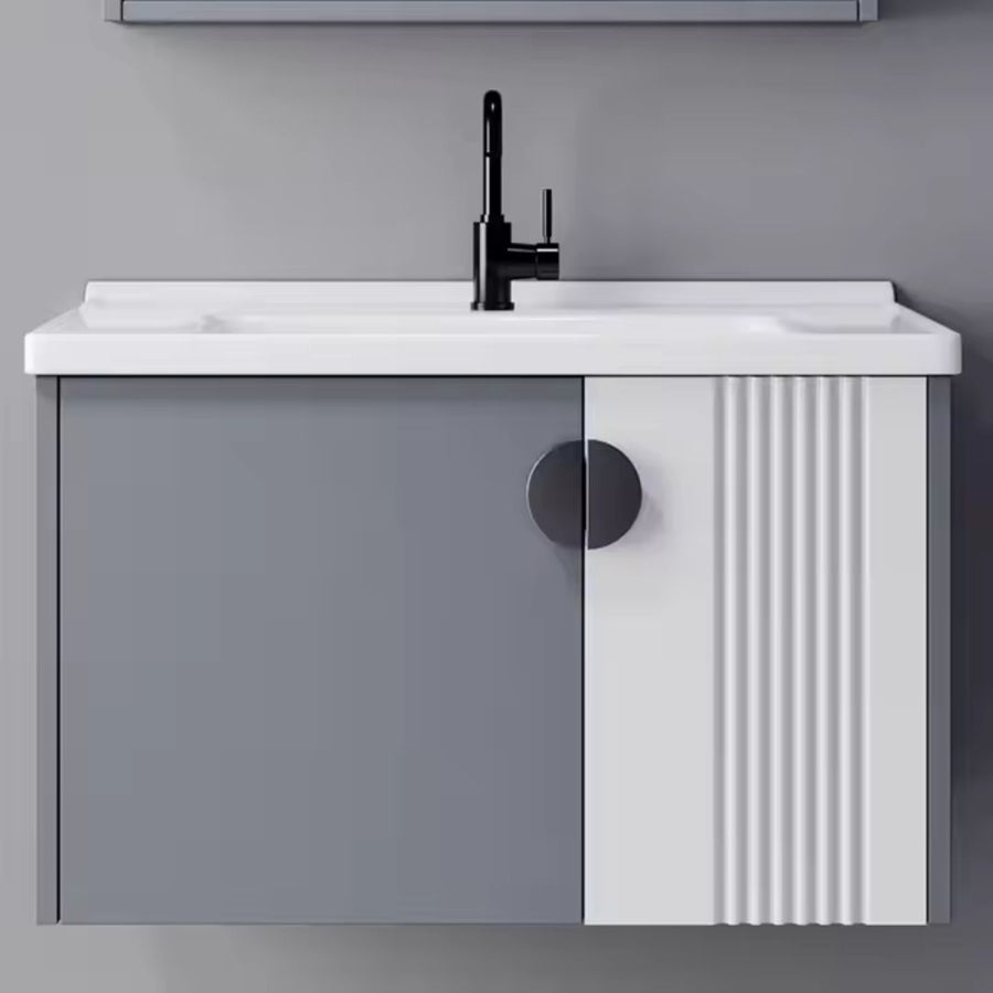 Zestaw mebli łazienkowych MYKONOS, 80x40 cm, 2 sztuki, szaro-biały