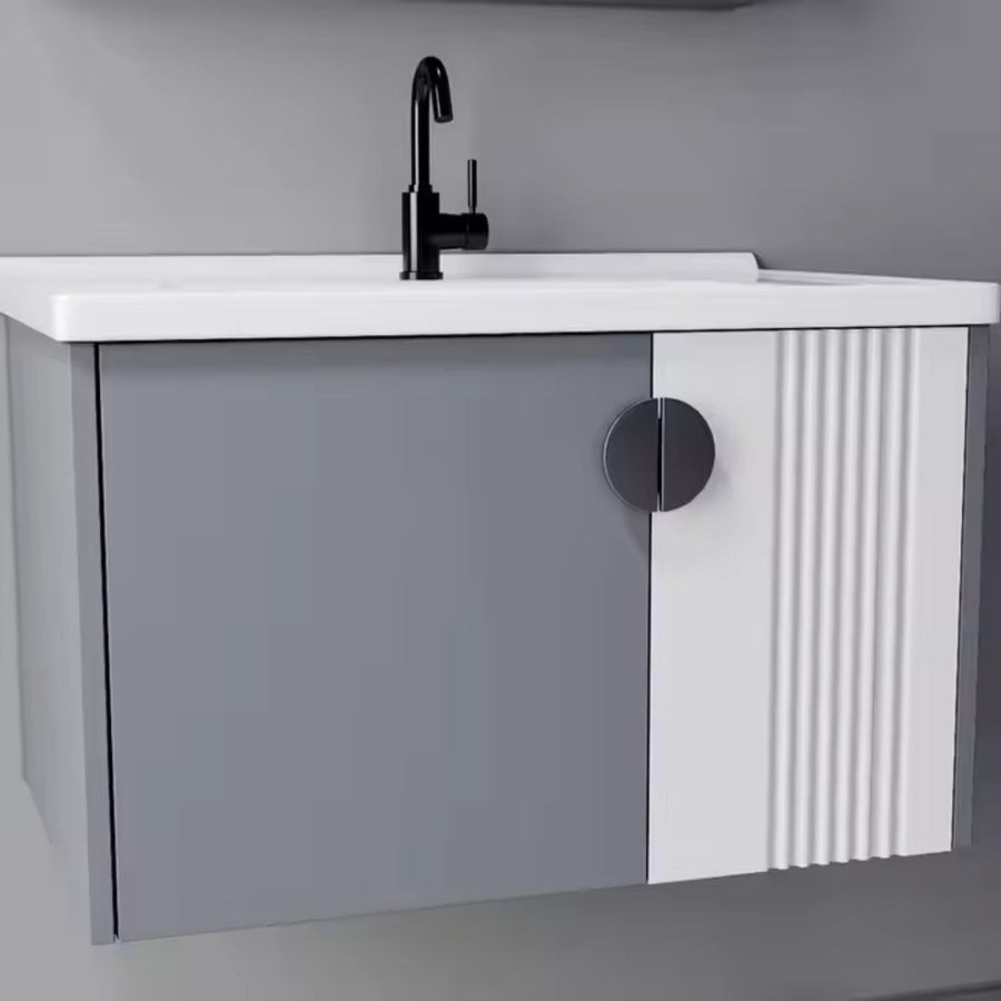 Zestaw mebli łazienkowych MYKONOS, 80x40 cm, 2 sztuki, szaro-biały