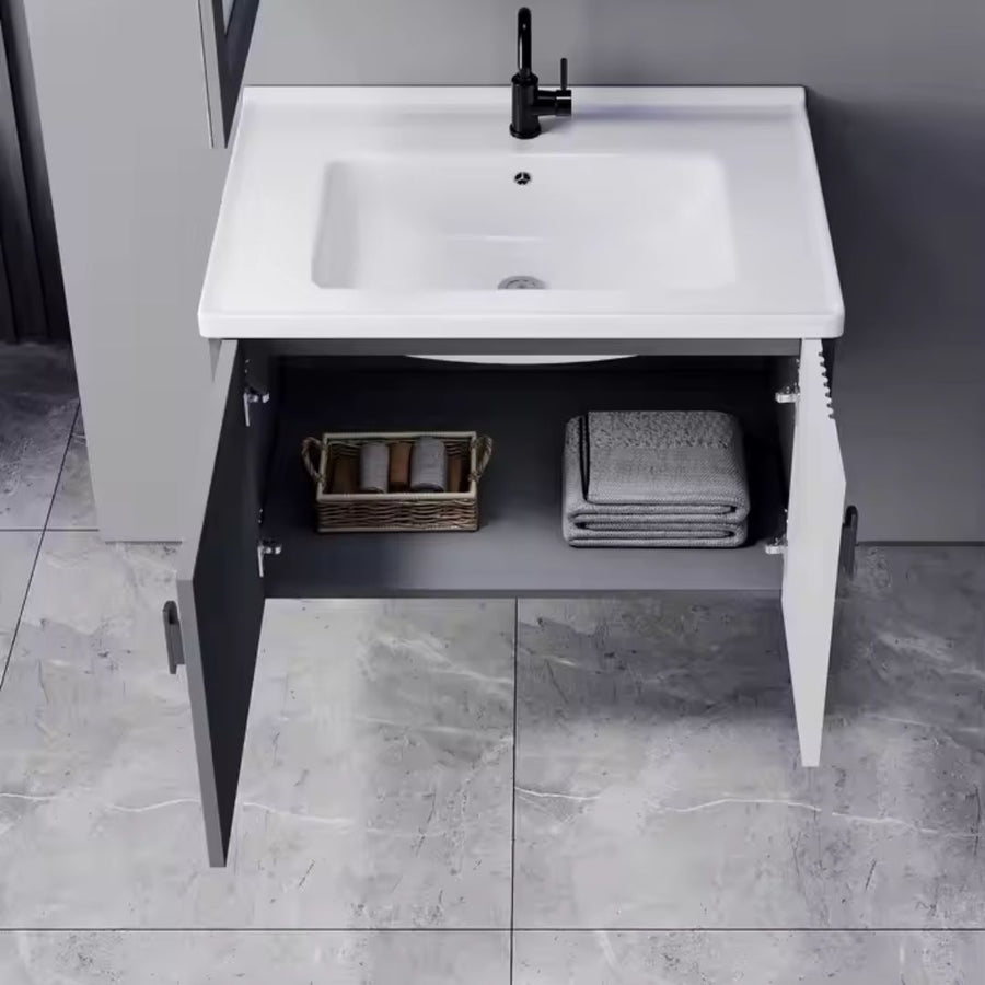 Zestaw mebli łazienkowych MYKONOS, 80x40 cm, 2 sztuki, szaro-biały