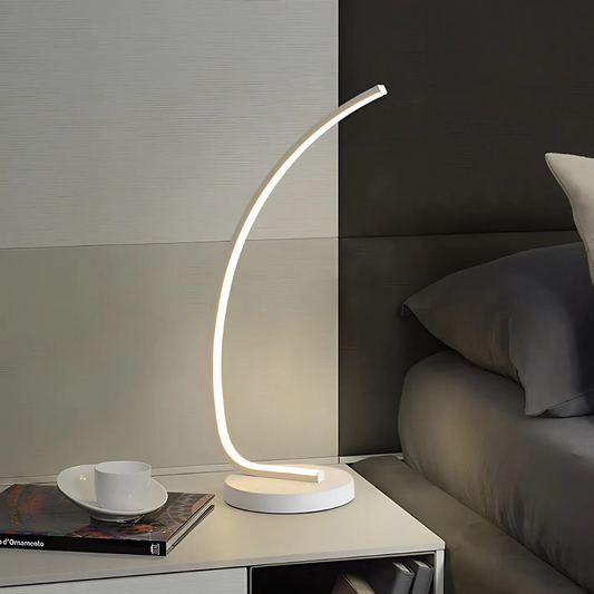 Lampa podłogowa LED Nemesis, 10 W, zimne/ciepłe/neutralne światło, metal i akryl, kolor biały