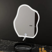 Lustro organiczne LED 50x70cm, kształt dotykowy, system przeciwmgielny, ściemnialne