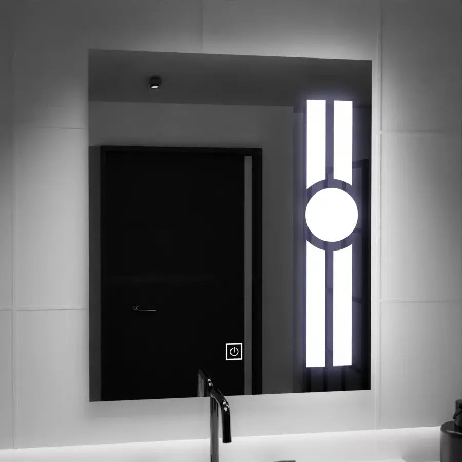 Prostokątne lustro LED, 60x80cm, getame touch