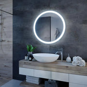 Okrągłe lustro LED, 50 cm, Noxia Touch, system przeciwmgielny, ściemnialne