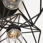 Żyrandol w kształcie diamentu, STRUKTUR, 3xE27, czarny, metal