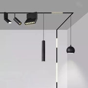 Magnetyczna lampa wisząca LED, 7W, światło neutralne, czarna