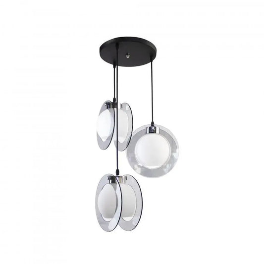 Luna Pendant, 3*E27, Czarny, Metal, 8932/3