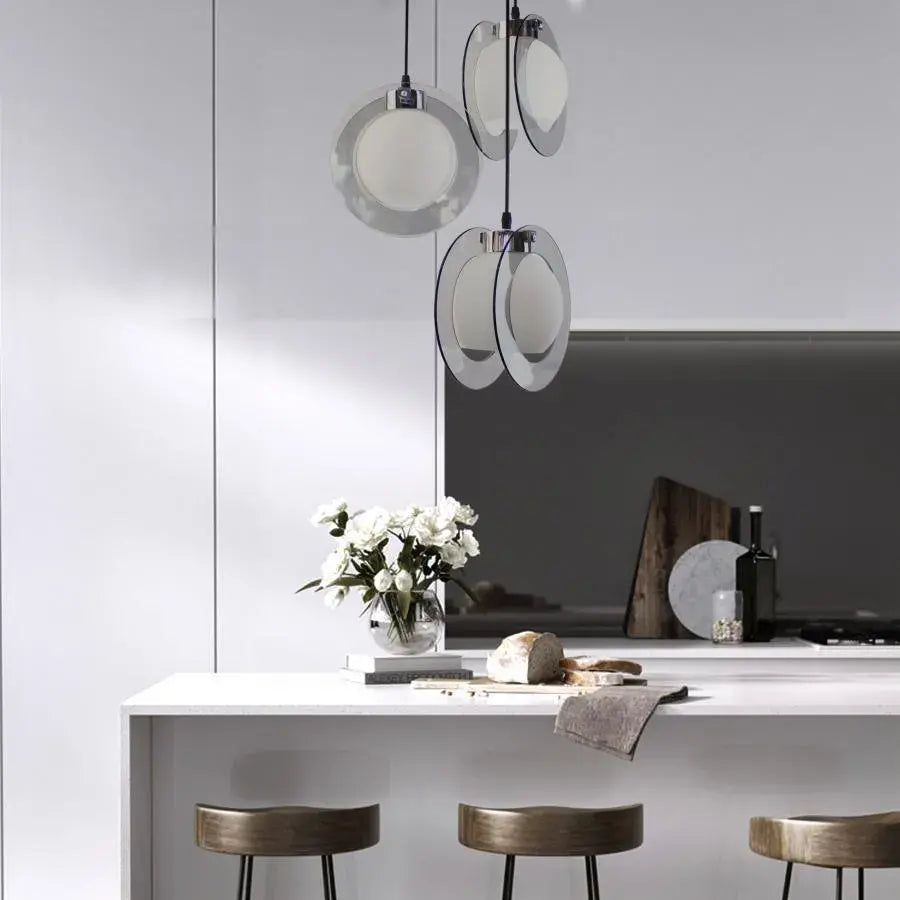 Luna Pendant, 3*E27, Czarny, Metal, 8932/3