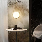 Żyrandol LOFT Haven, 1x E27, białe złoto, metal, regulowana wysokość