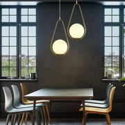 Żyrandol LOFT Haven, 1x E27, białe złoto, metal, regulowana wysokość