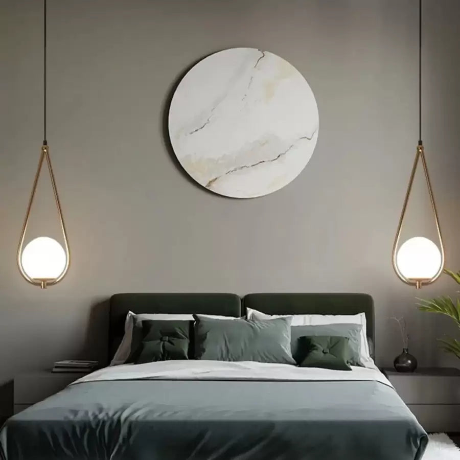 Żyrandol LOFT Haven, 1x E27, białe złoto, metal, regulowana wysokość