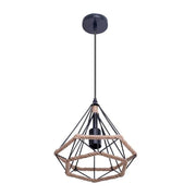 Wisząca lampa Milano, 1*E27, czarna, metal i lina