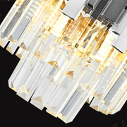 BLOIS Petito Kryształowy Żyrandol 3xE14, Średnica 30cm, Srebrny, Regulowana Wysokość