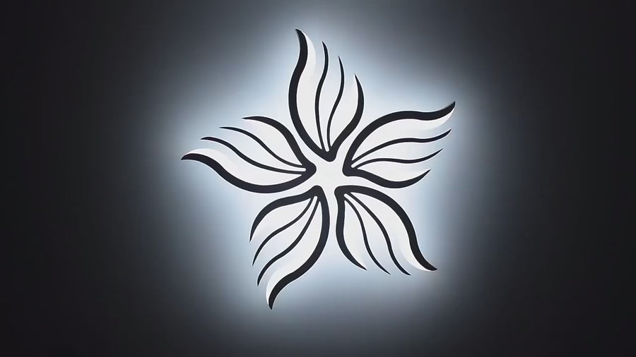 Żyrandol LED SAKURA 60 W z pilotem, 5 płatków, światło zimne/ciepłe/neutralne, ściemnialny, biały