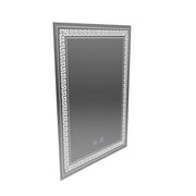 Prostokątne lustro LED, 60x80cm, Vivido Touch, system przeciwmgielny, ściemnialne