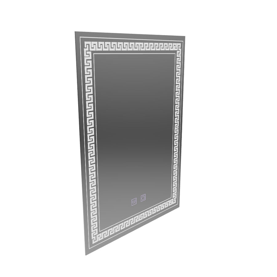 Prostokątne lustro LED, 60x80cm, Vivido Touch, system przeciwmgielny, ściemnialne