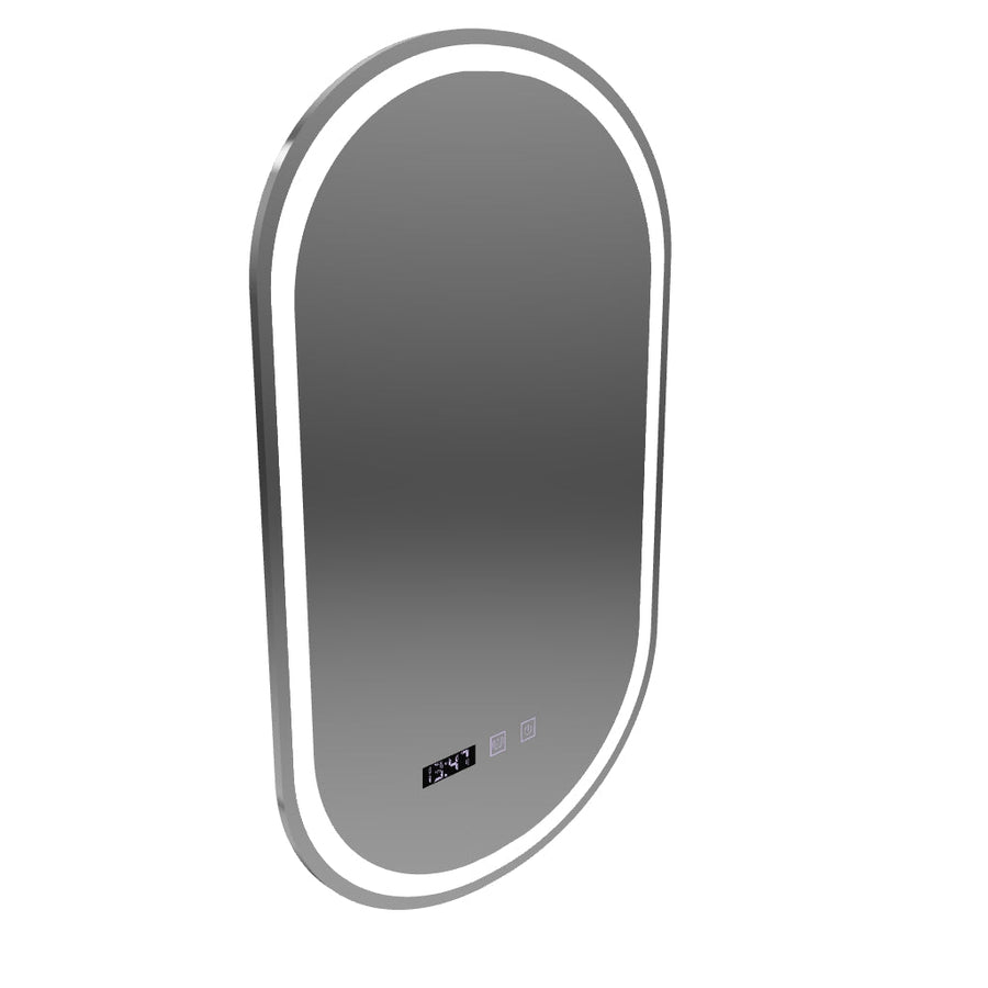 System odmgławiania lusterek ONIRA LED Touch, zegar i temperatura 50x80 cm