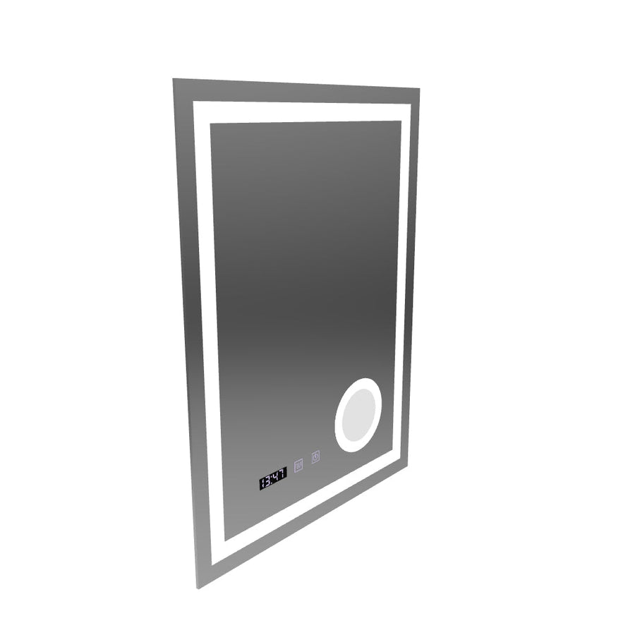 NIVERA LED Touch System odmgławiania lusterek, zegara i temperatury 60x80 cm Lupa kosmetyczna
