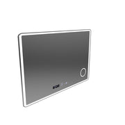 LUD LED prostokątna 120x80 Aura Riflesso Puro Motionglow Marcello, System rozprzestrzeniania się, termometr i zegar, cieńby