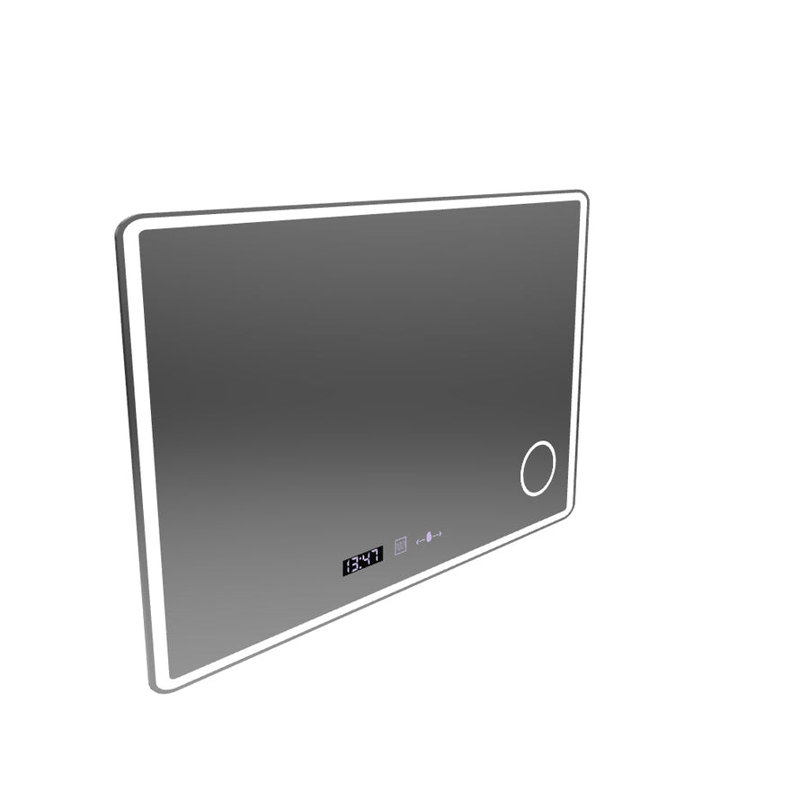 LUD LED prostokątna 120x80 Aura Riflesso Puro Motionglow Marcello, System rozprzestrzeniania się, termometr i zegar, cieńby