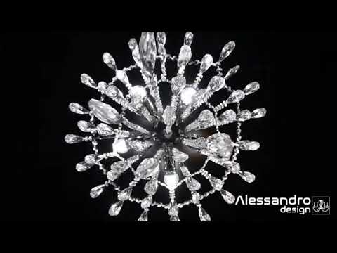 EDINBURGH Eleganza Kryształowy Żyrandol, 5xE27, Średnica 47 cm, Chrom Błyszczący