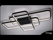 Żyrandol LED z pilotem AXIS 96W, 3 elementy, światło zimne/ciepłe/neutralne, ściemnialny, czarny