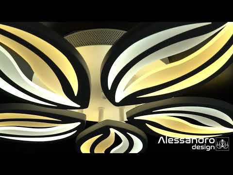 Żyrandol LED ORCHID z pilotem 65W, 5 płatków, światło zimne/ciepłe/neutralne, ściemnialny, biały