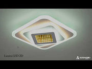 Żyrandol LED NEXA 3D 45W, kwadratowy, światło zimne/ciepłe/neutralne, biały