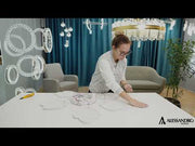 Żyrandol LED TULIPAN 73W z pilotem, 5 płatków, światło zimne/ciepłe/neutralne, ściemnialny, biały