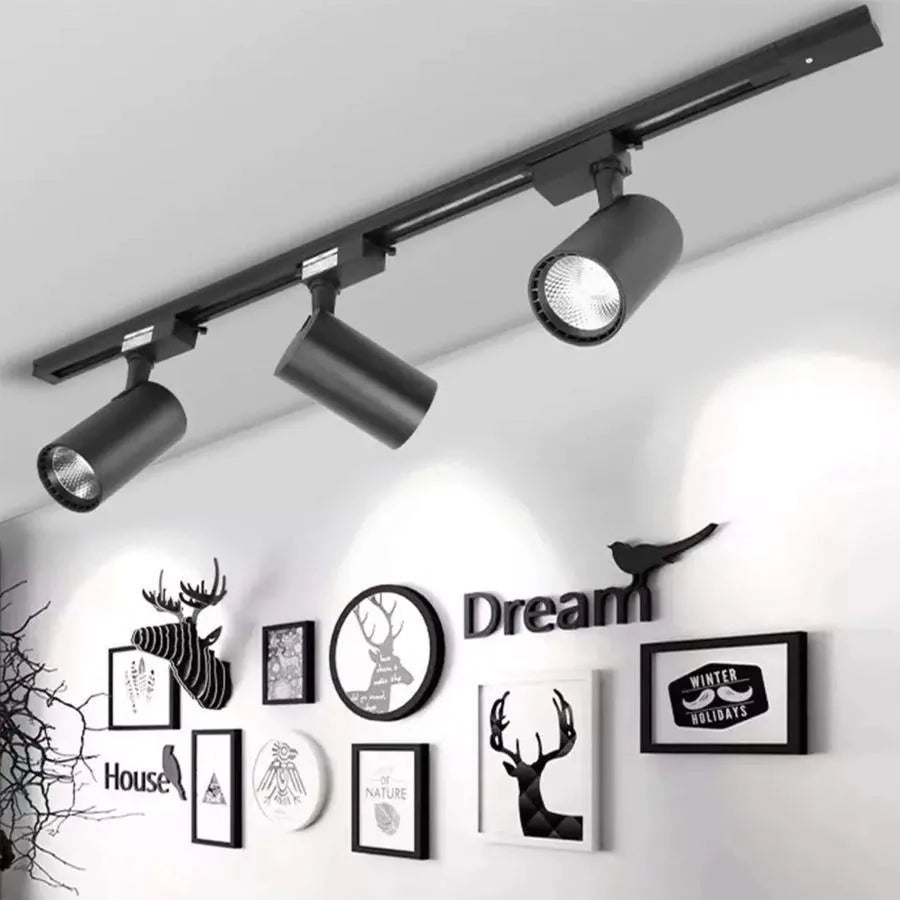Magnetyczny reflektor LED, obrotowy, 12 W, światło neutralne, czarny