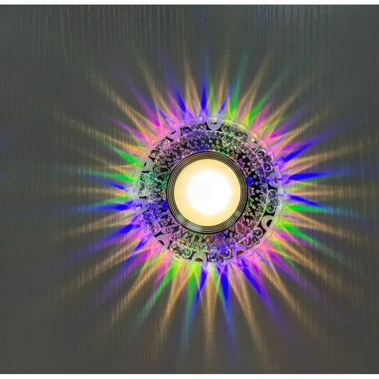 Reflektor LED CROMIO II, 4W, Okrągły, Światło RGB/Zimne, Przezroczysty