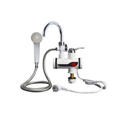 Natychmiastowy elektryczny kran z gorącą wodą, wyświetlacz LCD, biały, LZ010LY