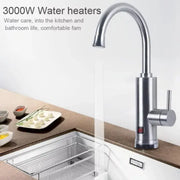 Natychmiastowy elektryczny kran z gorącą wodą, wyświetlacz LCD, chrom, LZ701SS