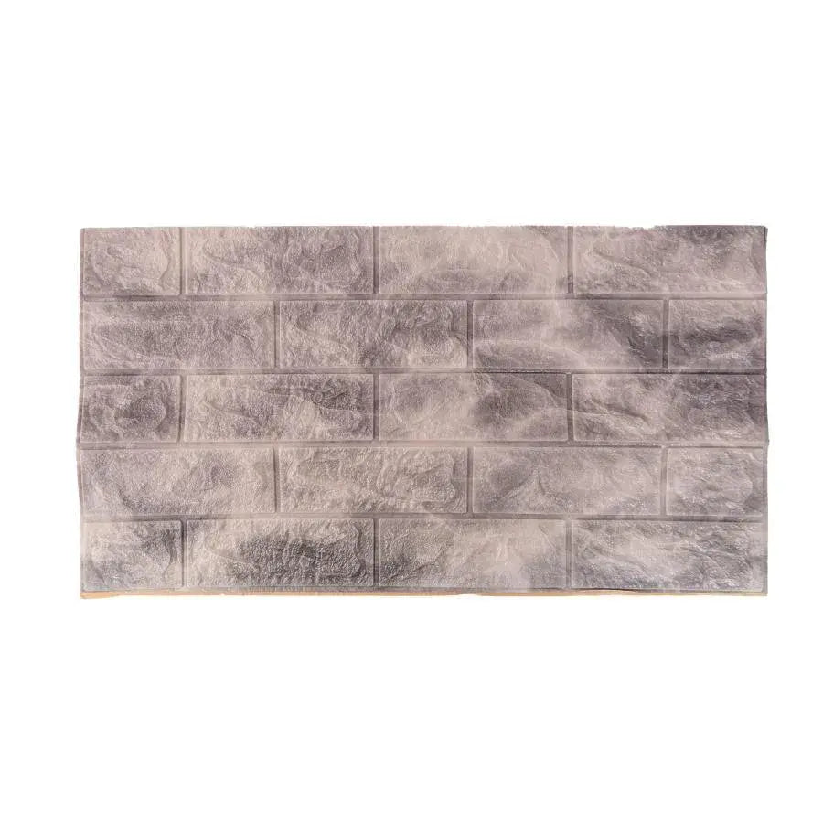 Zestaw 10x3D samoprzylepnych tapet w kształcie cegieł Szara miękka pianka, 77cm x 70cm x 6mm