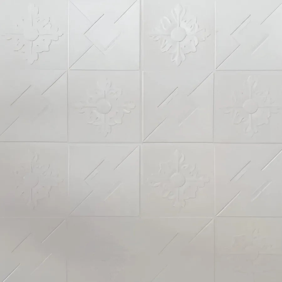 Zestaw 10x 3D samoprzylepna miękka tapeta piankowa, 70cmx70cmx2mm, biała