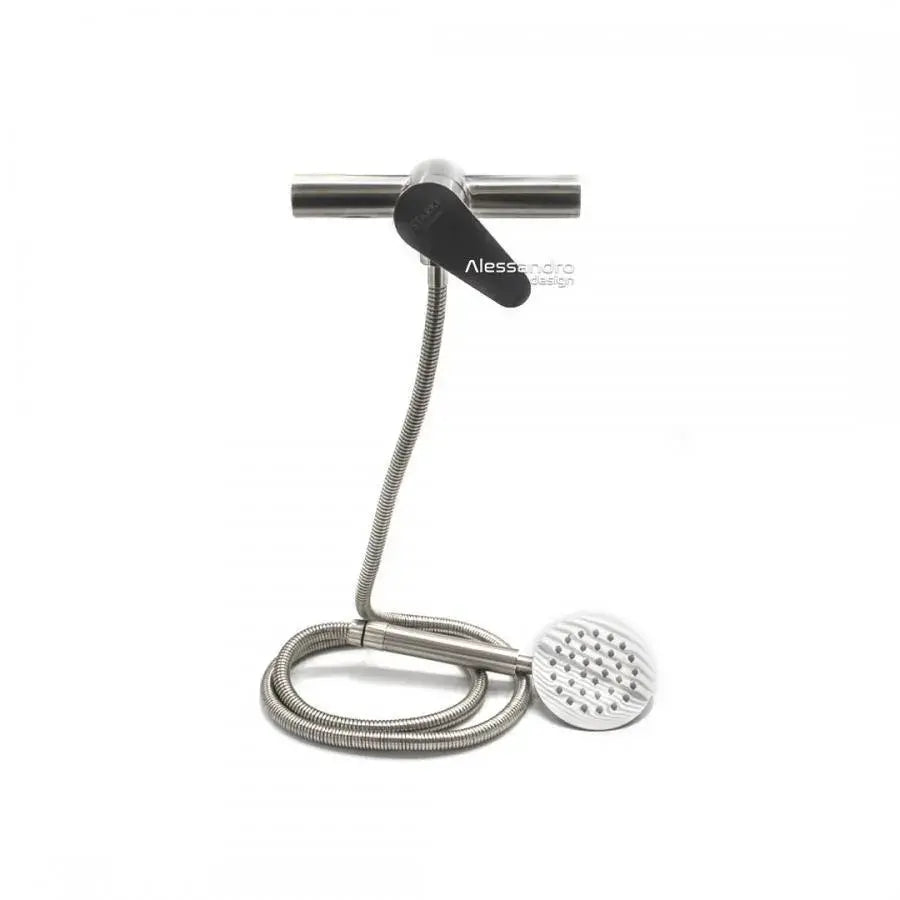 Zestaw kranu i węża, stal nierdzewna SUS304, wykończenie satynowe, LY011